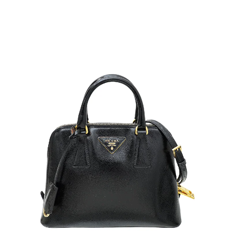 Mega Sales Prada Black Vernice Promenade Small Bag Seasonal Sale On Trendy Handbags