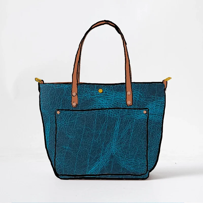 Chic And Edgy Petrol Blue Bison Travel Tote Must-Have Bags With Big Savings