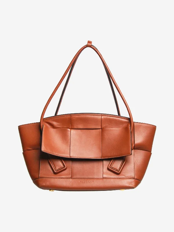Timeless Style Promotions Brown large Arco Intrecciato leather tote bag Premium Bags, Special Prices Timeless Style Promotions Brown large Arco Intrecciato leather tote bag Premium Bags, Special Prices