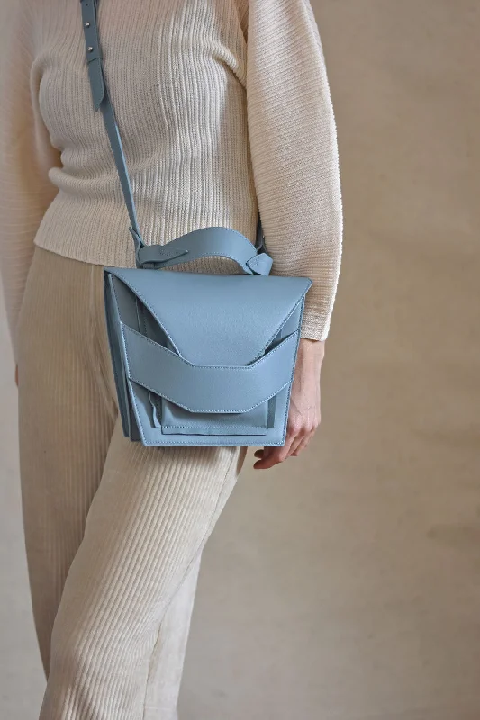 Hot Brand Discounts Layered Bag - Misty Blue Designer Bags At Lower Prices