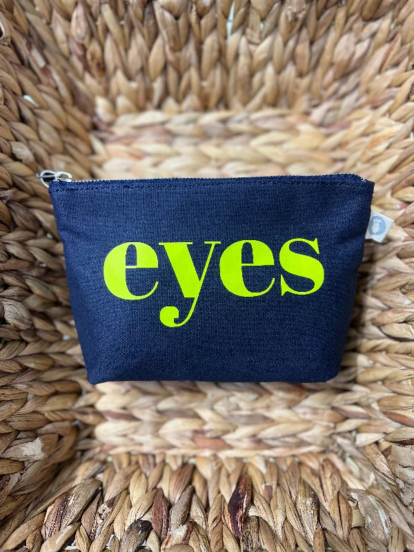 Explore What's New Makeup Bag Navy with Eyes Stylish Totes, Exclusive Savings