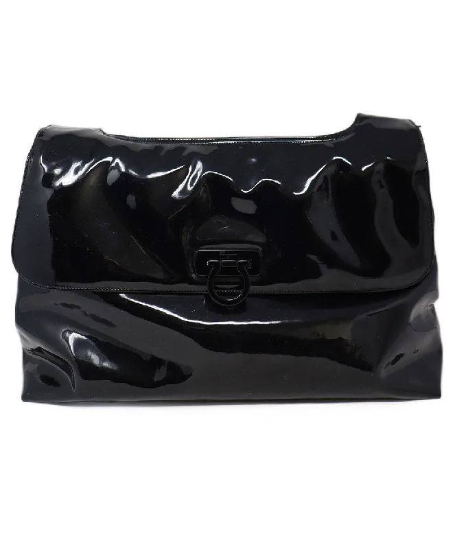 Discount Extravaganza Ferragamo Black Patent Shoulder Bag Premium Quality Bags, Budget Prices Discount Extravaganza Ferragamo Black Patent Shoulder Bag Premium Quality Bags, Budget Prices