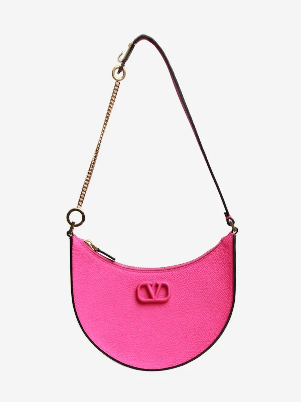 Minimalist Leather Bag For Modern Aesthetics Neon pink V-Logo signature mini shoulder bag Limited-Time Sale On Trendy Handbags – Don't Miss Out Minimalist Leather Bag For Modern Aesthetics Neon pink V-Logo signature mini shoulder bag Limited-Time Sale On Trendy Handbags – Don't Miss Out