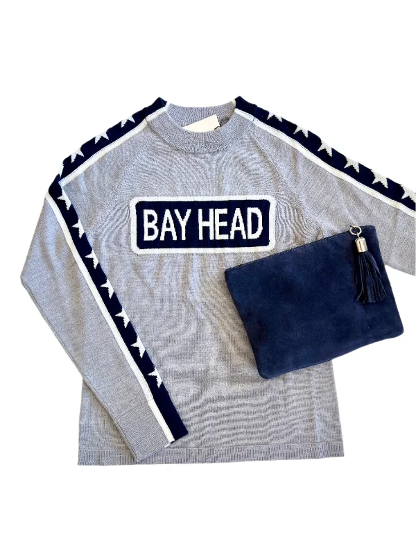 Limited Edition Bags For Collectors Grey/Navy Bay Head Merino Wool Sweater Stylish And Functional Bags Now At Reduced Rates Limited Edition Bags For Collectors Grey/Navy Bay Head Merino Wool Sweater Stylish And Functional Bags Now At Reduced Rates