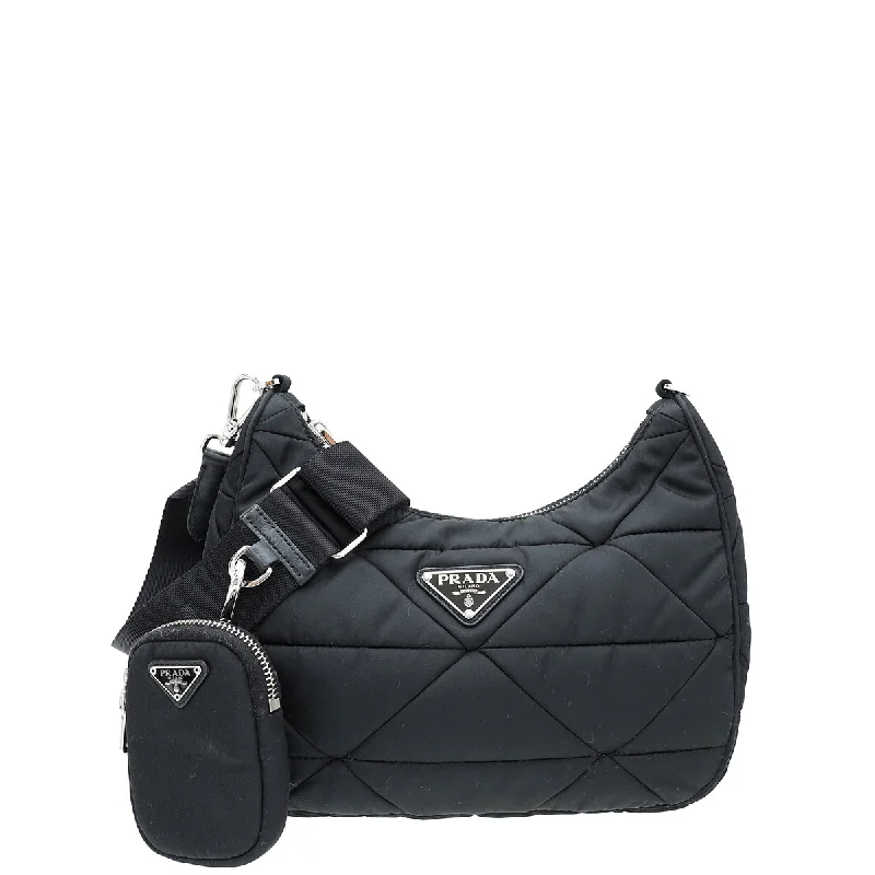 Stylish Bags With Discounts Prada Black Padded Re-Nylon Shoulder Bag Designer Bags, Low Prices Stylish Bags With Discounts Prada Black Padded Re-Nylon Shoulder Bag Designer Bags, Low Prices