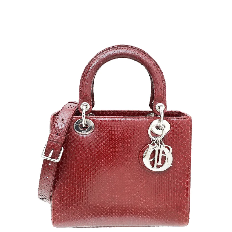 Bags For Sporty And Athletic Styles Christian Dior Shiny Burgundy Python Lady Dior Medium Bag Stylish Totes, Special Discounts Bags For Sporty And Athletic Styles Christian Dior Shiny Burgundy Python Lady Dior Medium Bag Stylish Totes, Special Discounts