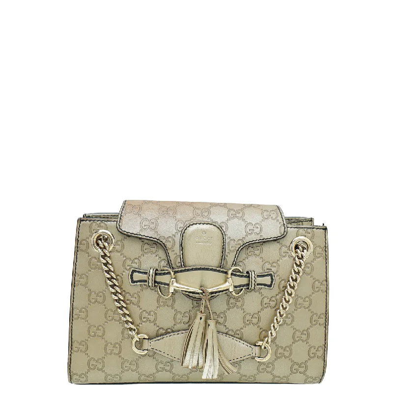 Unleash Your Style Gucci Champagne GG Guccissima Emily Small Shoulder Bag Exclusive Discounts On Stylish Handbags Unleash Your Style Gucci Champagne GG Guccissima Emily Small Shoulder Bag Exclusive Discounts On Stylish Handbags