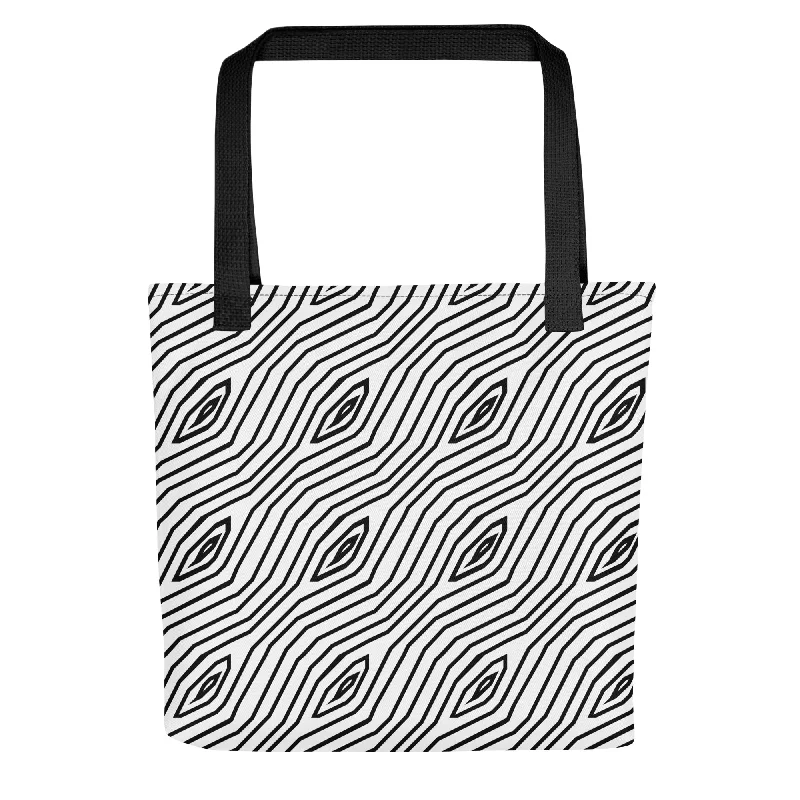 Latest Trends Black & White Timber Hatch Tote Bags Carry Elegance For Less