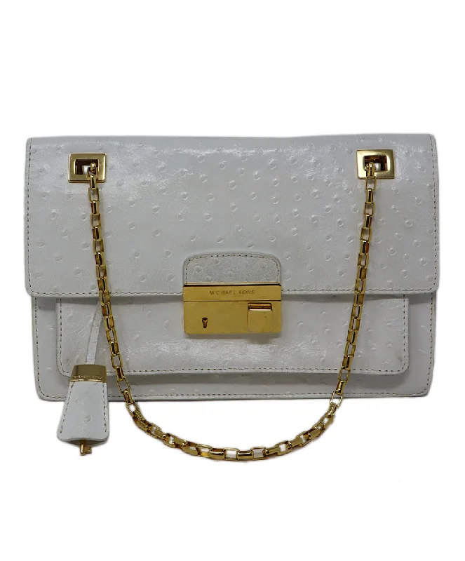 Seize Bargains Michael Kors White Pressed Leather Shoulder Bag Designer-Inspired Bags, Best Prices Seize Bargains Michael Kors White Pressed Leather Shoulder Bag Designer-Inspired Bags, Best Prices