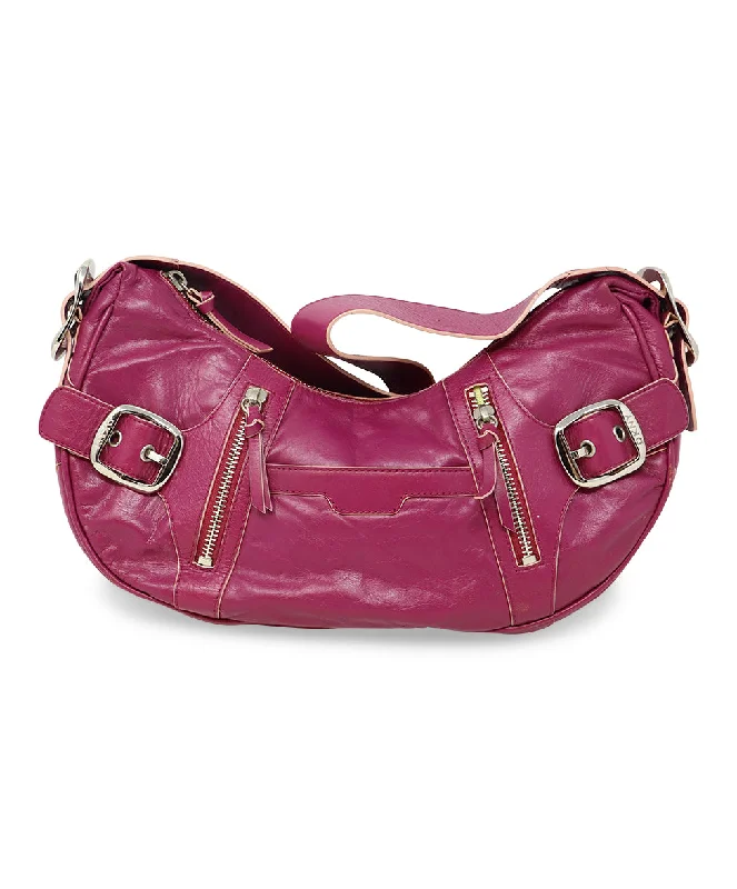 Relaxed Style Deals DKNY Purple Leather Shoulder Bag Handbag Deals You'll Love