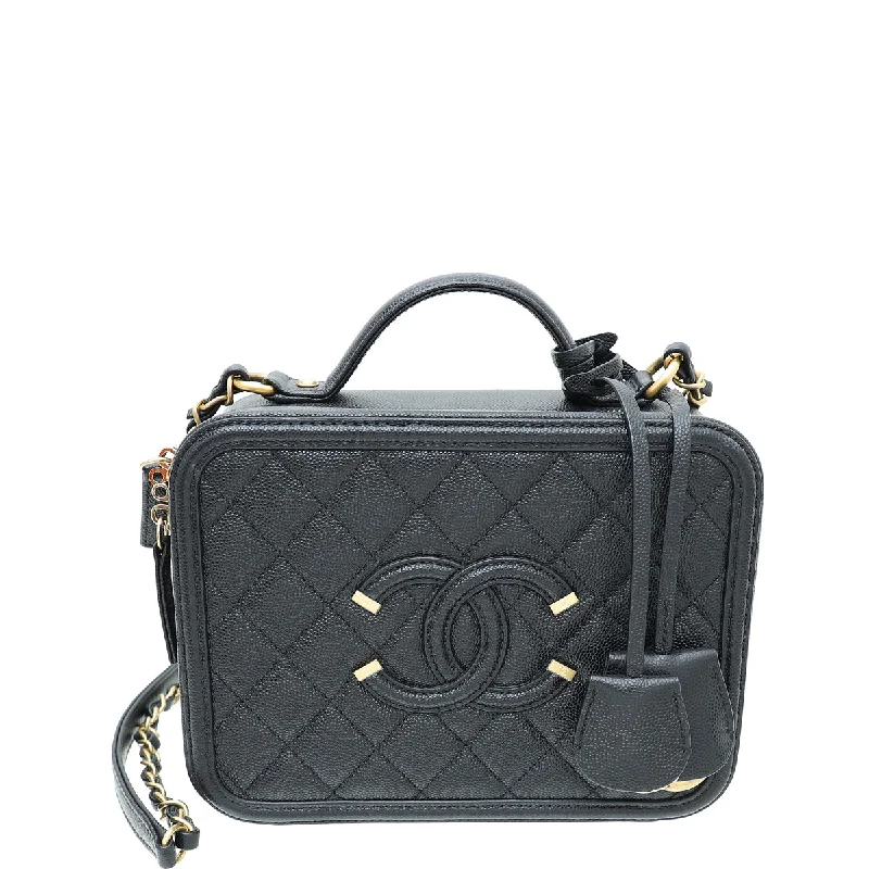 Budget-Friendly Fashion Chanel Black CC Filigree Medium Vanity Case Must-Have Bags At Irresistible Discounts Budget-Friendly Fashion Chanel Black CC Filigree Medium Vanity Case Must-Have Bags At Irresistible Discounts