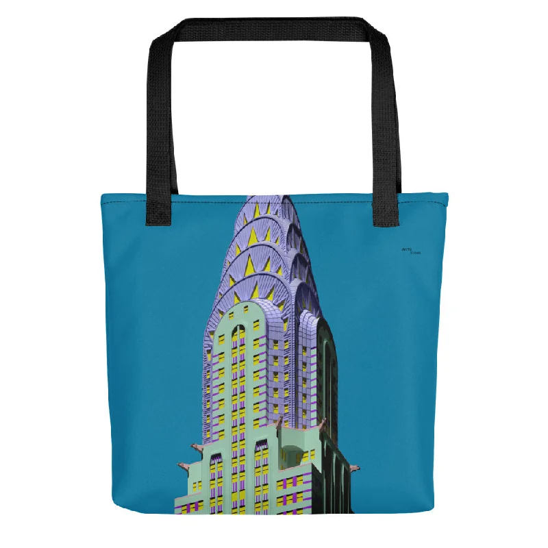 Halloween-Themed Chrysler Building Tote Bags Classic Bags, Exclusive Deals