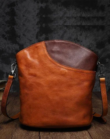 Unleash Your Fashion Brown Leather Womens Shoulder Bucket Bag Cross Body Black Bucket Purse Barrel Bag for ladies Modern Handbags With Stylish Discounts