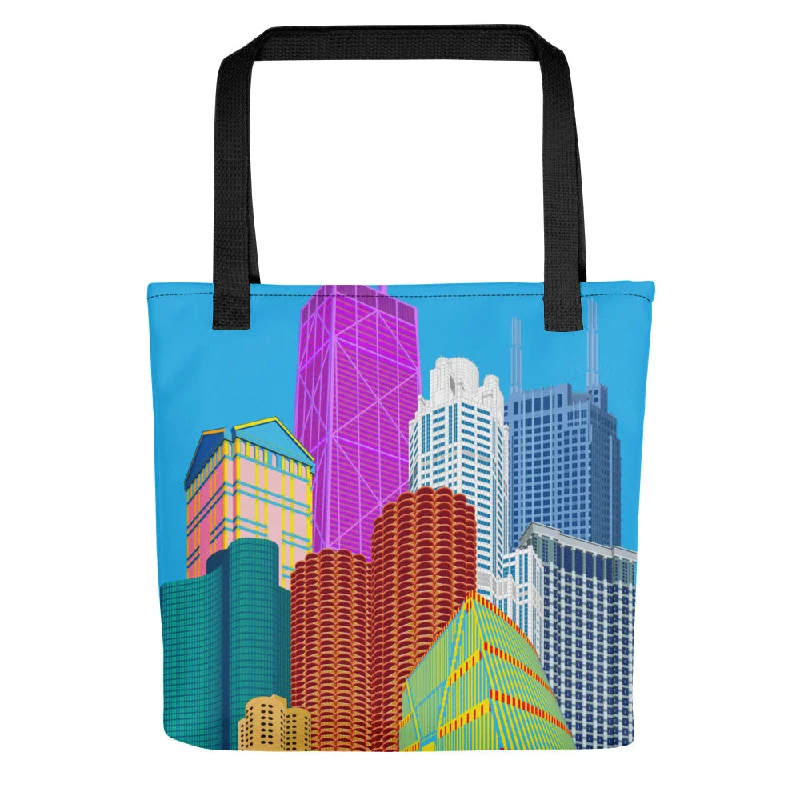 Vintage-Inspired Chicago Architecture Tote Bags Stylish Totes, Special Discounts