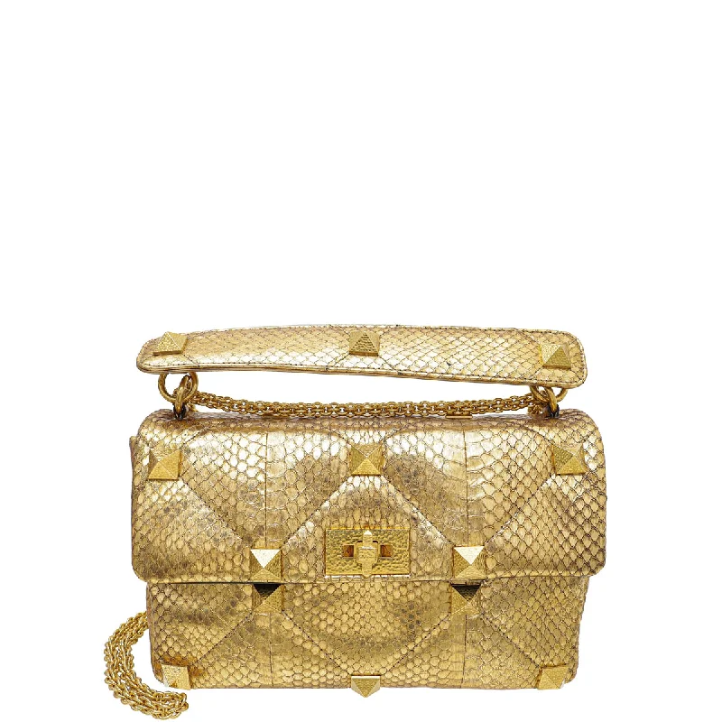 Durable Fashion Picks Valentino Metallic Gold Roman Stud The Shoulder Bag Large Iconic Handbags At Budget-Friendly Prices Durable Fashion Picks Valentino Metallic Gold Roman Stud The Shoulder Bag Large Iconic Handbags At Budget-Friendly Prices