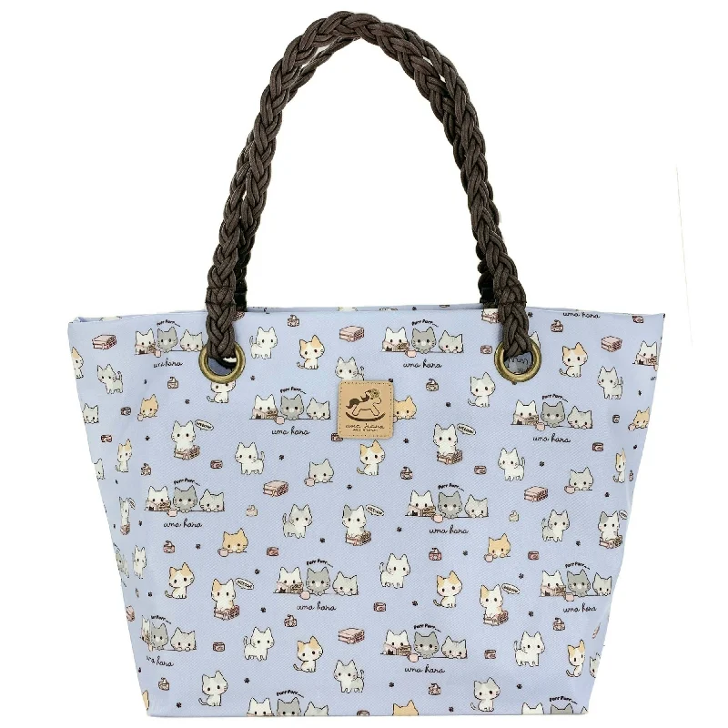 Elegant Style Periwinkle Blue Meow Cat Woven Shoulder Tote Designer Bags At Exclusive Clearance Prices Elegant Style Periwinkle Blue Meow Cat Woven Shoulder Tote Designer Bags At Exclusive Clearance Prices