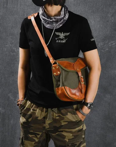 Stylish Savings Canvas Leather Mens Womens Army Green Saddle Side Bag Messenger Bag Small Shoulder Bag For Men Classic And Modern Handbags Now More Affordable Stylish Savings Canvas Leather Mens Womens Army Green Saddle Side Bag Messenger Bag Small Shoulder Bag For Men Classic And Modern Handbags Now More Affordable