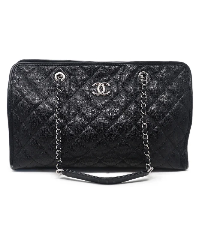 Everyday Bags For Work, School, Or Errands Chanel Black Caviar Leather French Riviera Tote Shop Timeless And Trendy Bags At Limited-Time Discounts