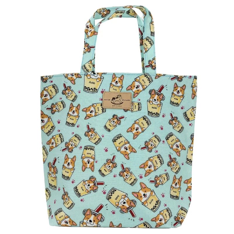 Tote Bag For Everyday Use Mint Boba Corgi Bucket Tote Premium Handbags At Unbeatable Markdowns Tote Bag For Everyday Use Mint Boba Corgi Bucket Tote Premium Handbags At Unbeatable Markdowns