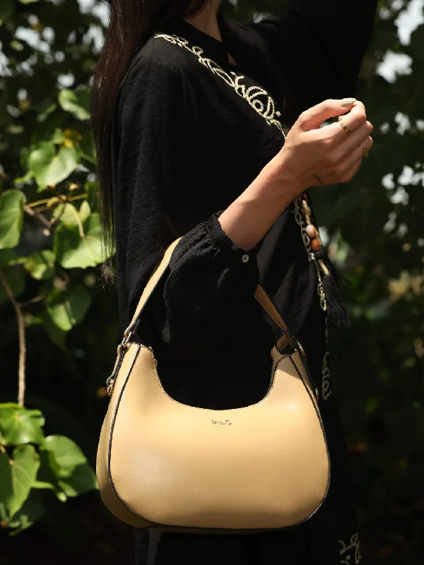 Polished Style Deals Women Dark Beige Half Moon Shoulder Bag Premium Quality Bags, Budget Prices Polished Style Deals Women Dark Beige Half Moon Shoulder Bag Premium Quality Bags, Budget Prices