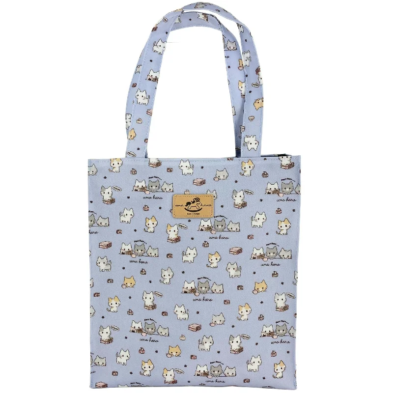 Bags With Tsa-Approved Features Periwinkle Blue Meow Cat Large Tote Designer-Inspired Bags At Reduced Prices Bags With Tsa-Approved Features Periwinkle Blue Meow Cat Large Tote Designer-Inspired Bags At Reduced Prices