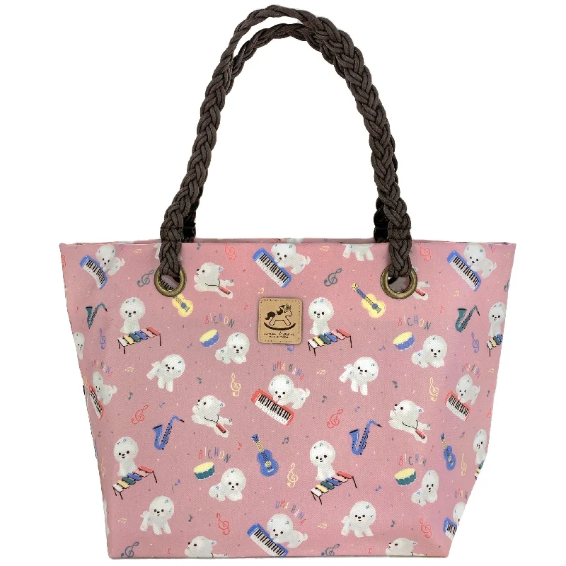 Stylish Looks Pink Music Bichon Woven Shoulder Tote Everyday Bags At Wallet-Friendly Prices Stylish Looks Pink Music Bichon Woven Shoulder Tote Everyday Bags At Wallet-Friendly Prices