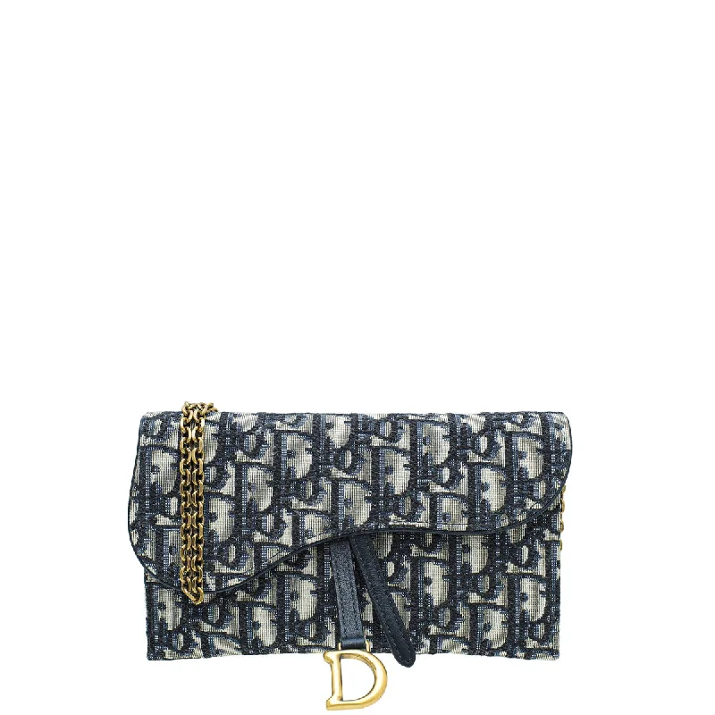 Festival Bags For Concerts And Events Christian Dior Navy Aged Oblique Jacquard Saddle Chain Wallet Trendy Bags, Huge Savings Festival Bags For Concerts And Events Christian Dior Navy Aged Oblique Jacquard Saddle Chain Wallet Trendy Bags, Huge Savings
