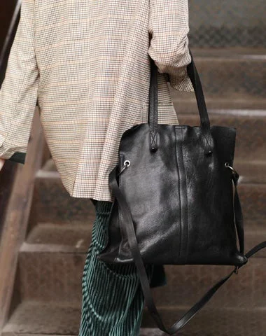 Top Brand Discounts Fashion Womens Brown Soft Leather Vertical Shopper Tote Bag Black Shoulder Bag Tote Purse for Women Fashion Bags With Huge Discounts