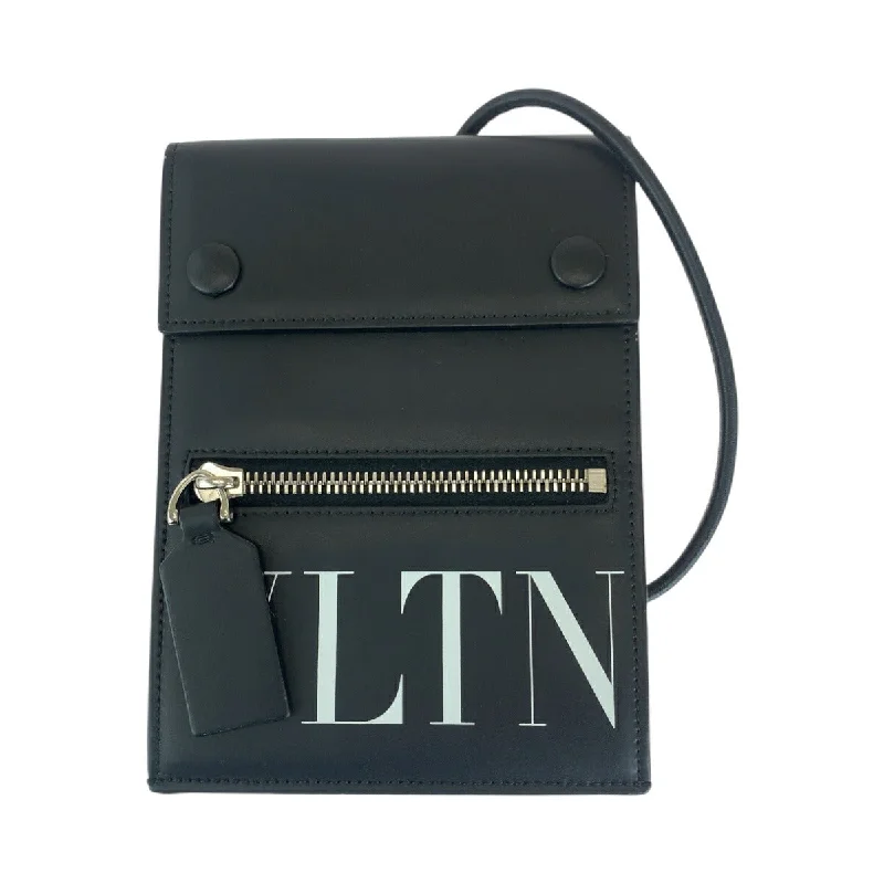Seasonal Clearance Bags For Summer Valentino Leather Shoulder Bag Black Statement Bags With Exclusive Savings