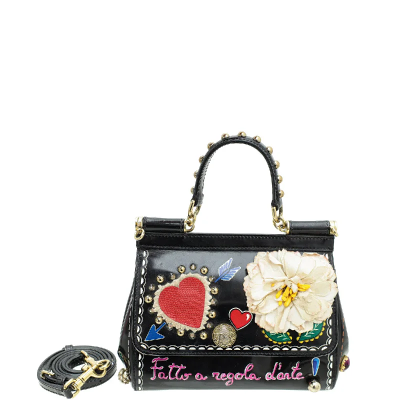 Chic Trends Unveiled Dolce & Gabbana Black Sicily You Make Me Love You Small Bag Designer-Inspired Bags At Reduced Prices Chic Trends Unveiled Dolce & Gabbana Black Sicily You Make Me Love You Small Bag Designer-Inspired Bags At Reduced Prices