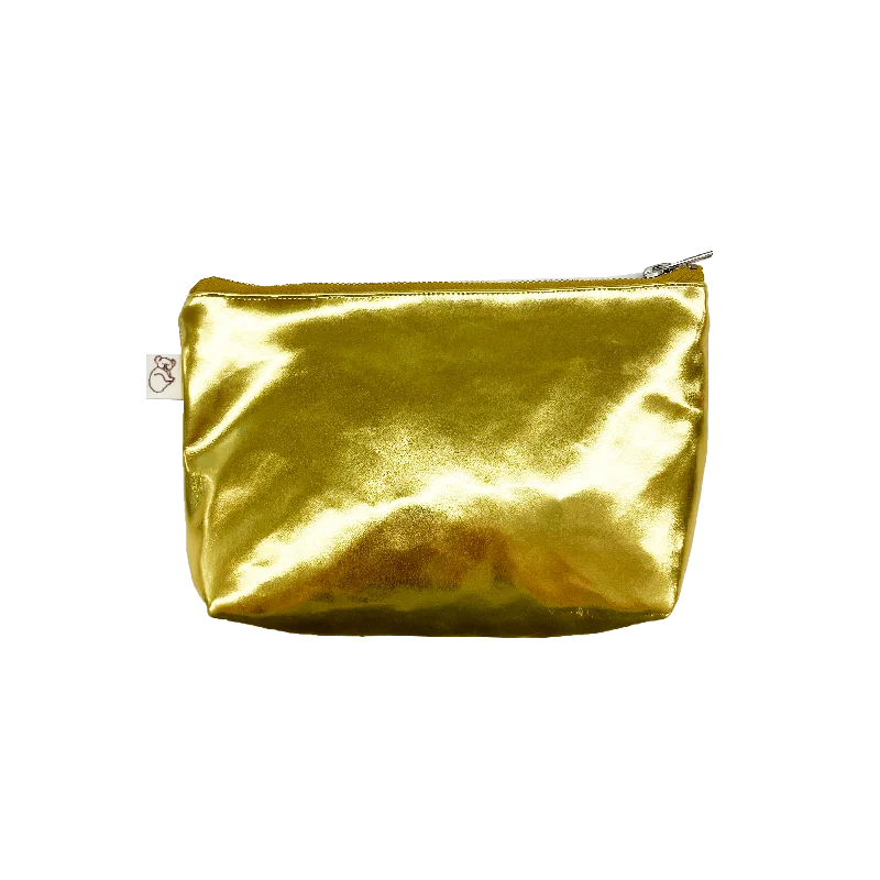 Exclusive Discounts Gold Metallic Makeup Bag - BACK IN STOCK! Flash Sale On Designer Bags Exclusive Discounts Gold Metallic Makeup Bag - BACK IN STOCK! Flash Sale On Designer Bags