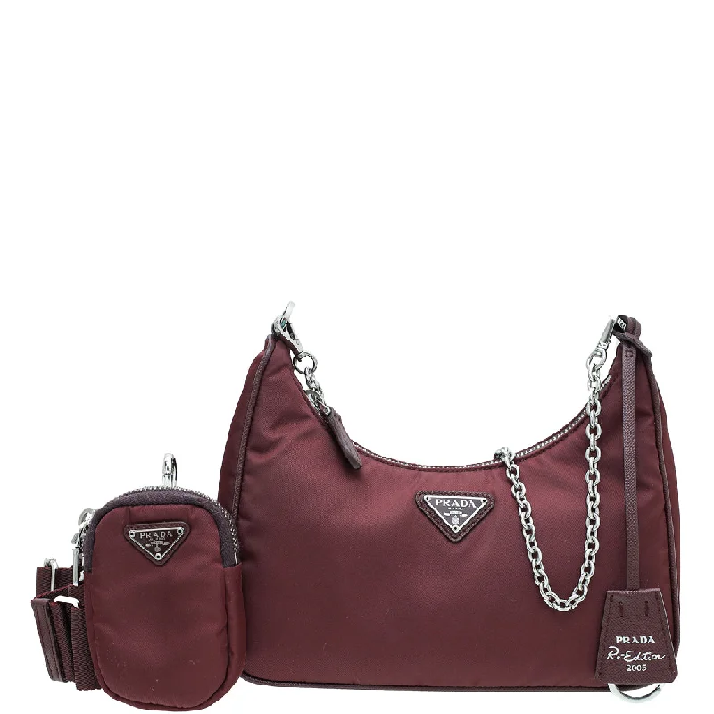 Cozy Comfort Style Sale Prada Bordeaux Re-Edition 2005 Re-Nylon Bag Classic Totes, Exclusive Deals Cozy Comfort Style Sale Prada Bordeaux Re-Edition 2005 Re-Nylon Bag Classic Totes, Exclusive Deals