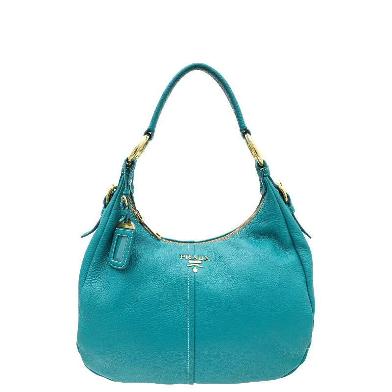 Limited Styles Prada Teal Vitello Daino Hobo Bag Exclusive Discounts On Stylish Handbags Limited Styles Prada Teal Vitello Daino Hobo Bag Exclusive Discounts On Stylish Handbags