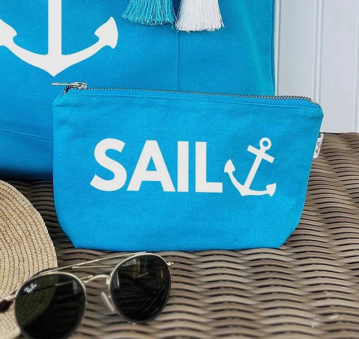 Budget Saver Makeup Bag: Aqua - SAIL ANCHOR NEW Iconic Handbags At Unbeatable Prices Budget Saver Makeup Bag: Aqua - SAIL ANCHOR NEW Iconic Handbags At Unbeatable Prices