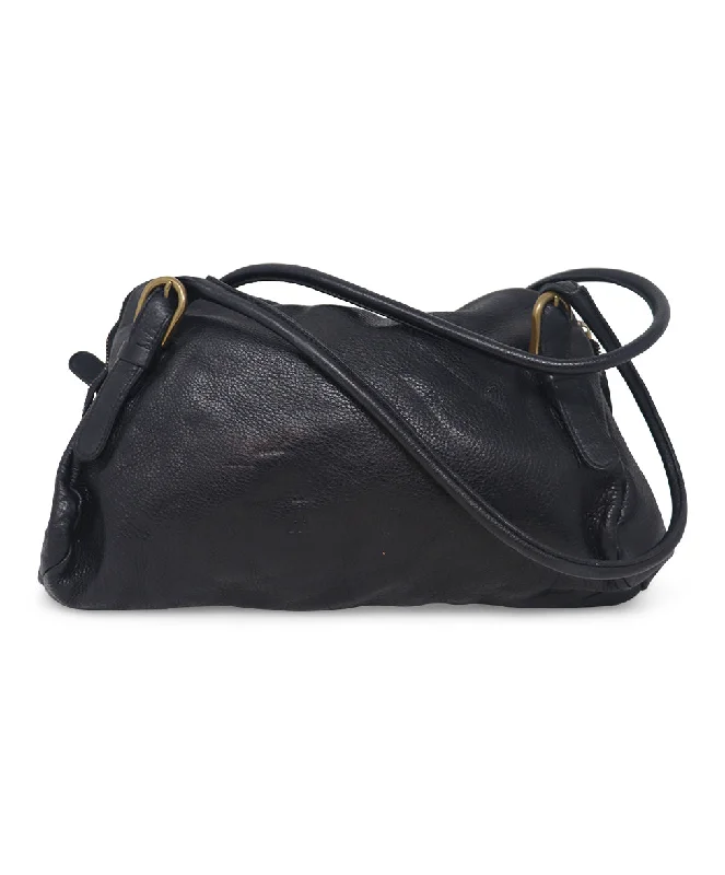 Modern Chic Discounts Miu Miu Black Leather Shoulder Bag Best Handbag Sale Of The Season Modern Chic Discounts Miu Miu Black Leather Shoulder Bag Best Handbag Sale Of The Season