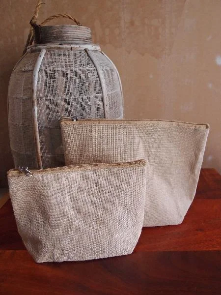 Seasonal Fashion 240 ct Zippered Jute / Canvas Pouch Cosmetic Bag with Gusset - By Case Classic Totes, Exclusive Deals Seasonal Fashion 240 ct Zippered Jute / Canvas Pouch Cosmetic Bag with Gusset - By Case Classic Totes, Exclusive Deals