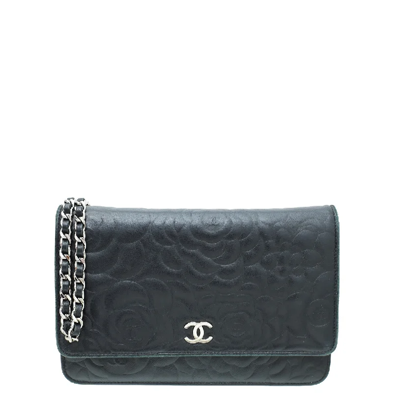 Tsa-Approved Bags For Hassle-Free Airport Security Chanel Black CC Camellia Flower Wallet On Chain Affordable Elegance, Grab Yours Now