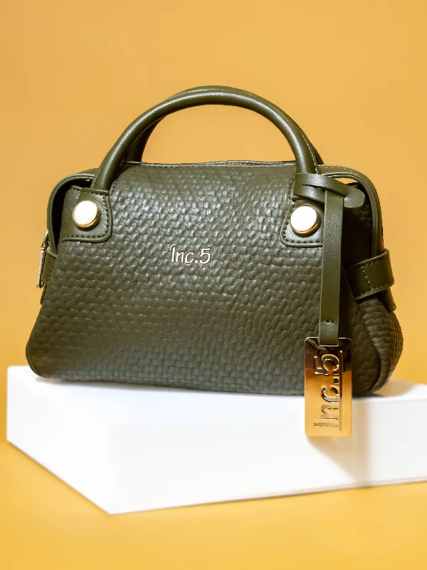 Additional Time-Limited Offers Women Green Textured Shoulder Bag Designer-Inspired Bags At Reduced Prices Additional Time-Limited Offers Women Green Textured Shoulder Bag Designer-Inspired Bags At Reduced Prices