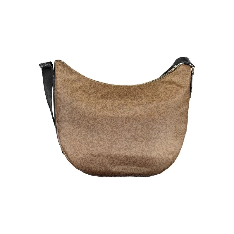 Borbonese Brown Polyester Handbag Premium Handbags With A Touch Of Elegance