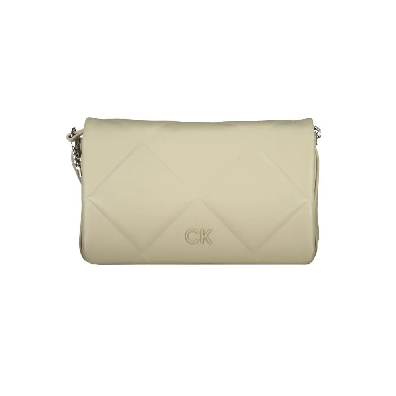 Calvin Klein Beige Cotton Handbag