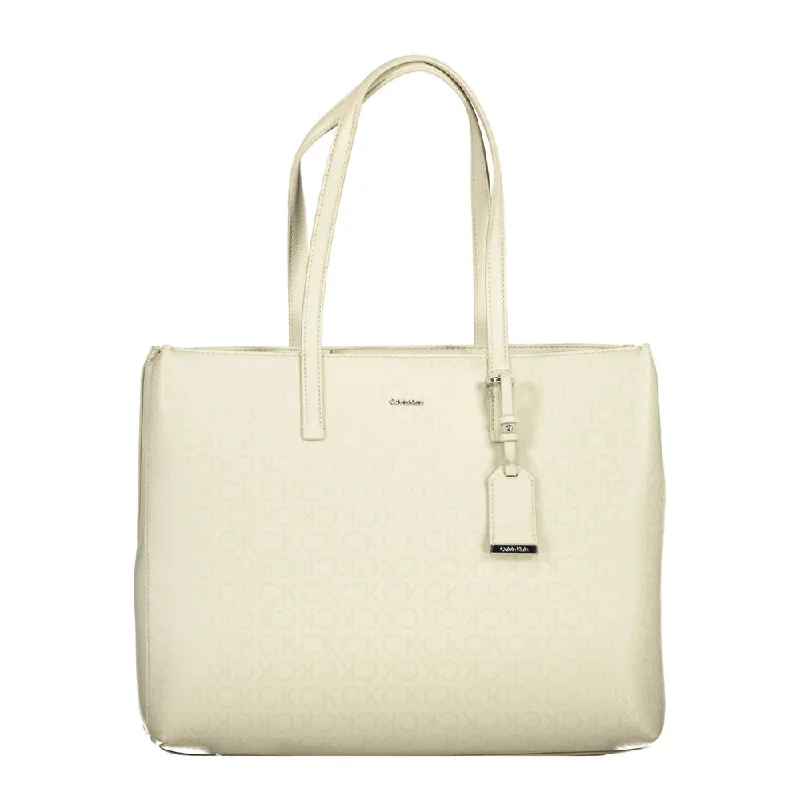 Calvin Klein Beige Polyester Handbag