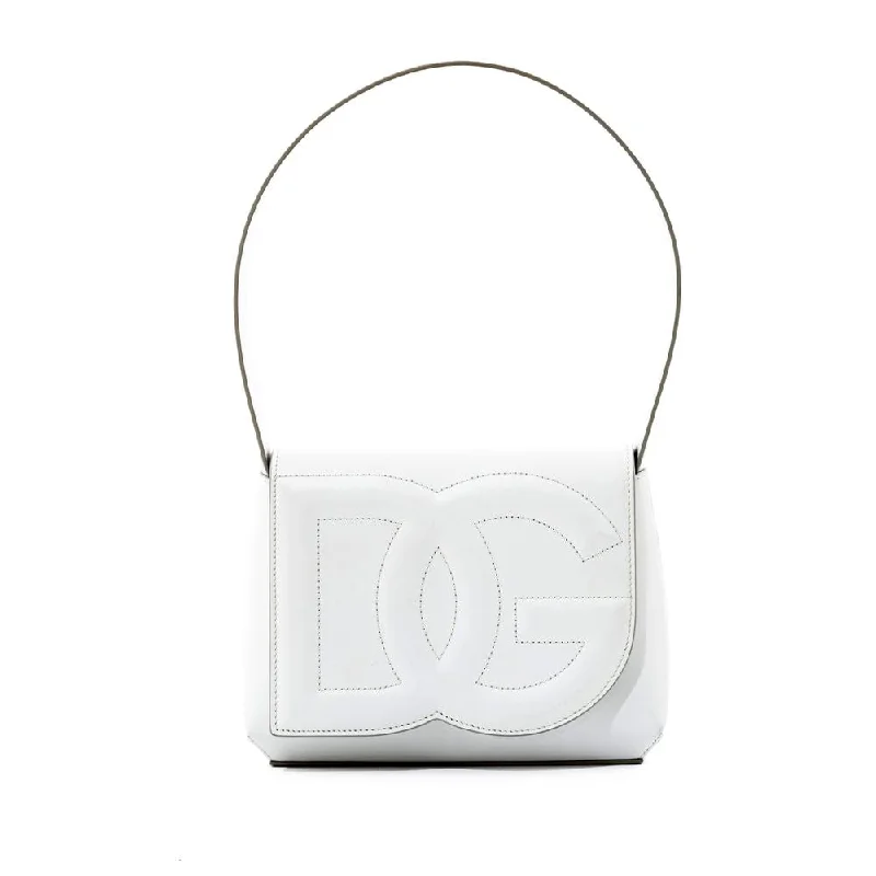 Dolce & Gabbana White Leather Handbag Shoulder Bags, Crossbody Bags, And More On Sale