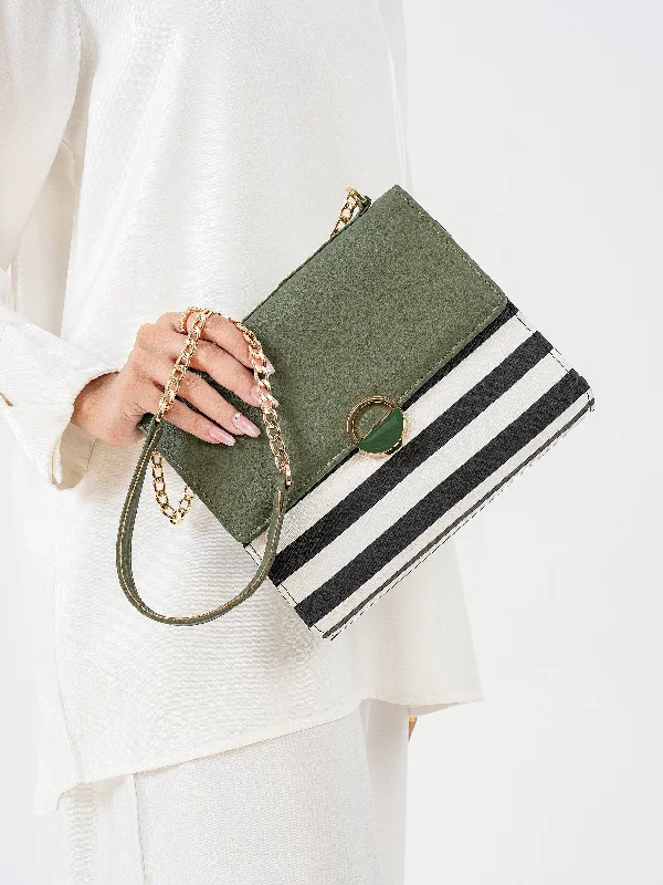 Stripe Printed Handbag Stylish Handbags With Exclusive Online Discounts