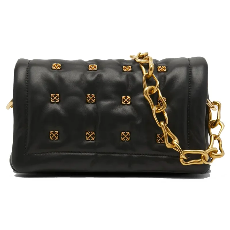 Off-White Black Leather Handbag Stylish Bags At Unbeatable Prices