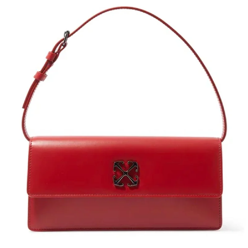 Off-White Red Leather Handbag Luxury Handbags At Budget-Friendly Rates