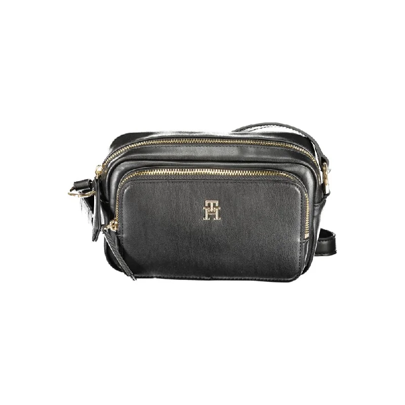 Tommy Hilfiger Black Polyethylene Handbag Classic Totes At Unbeatable Deals