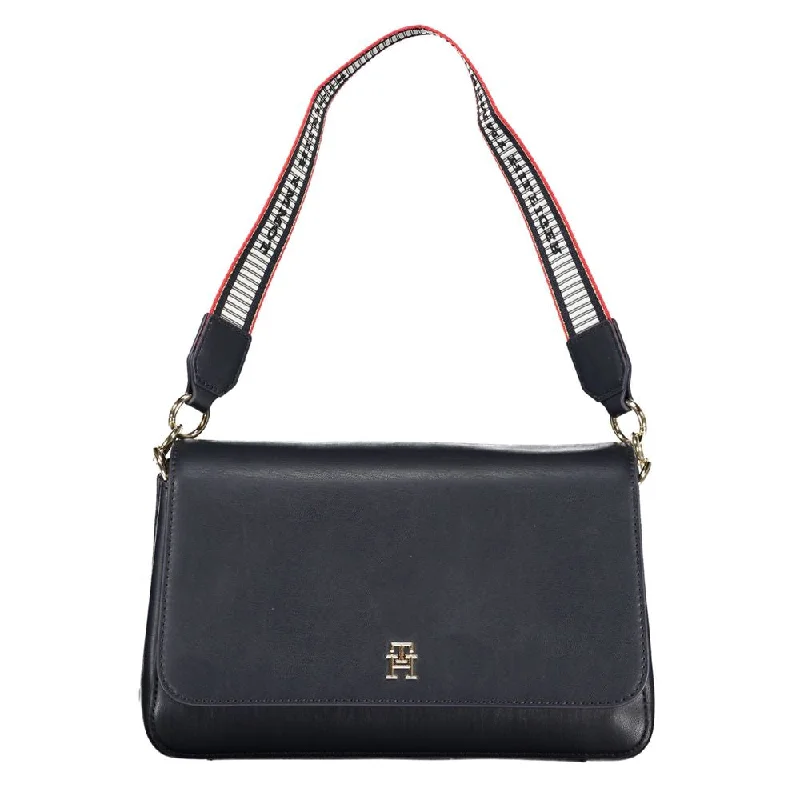 Tommy Hilfiger Blue Polyethylene Handbag Chic Shoulder Bags At Promotional Rates
