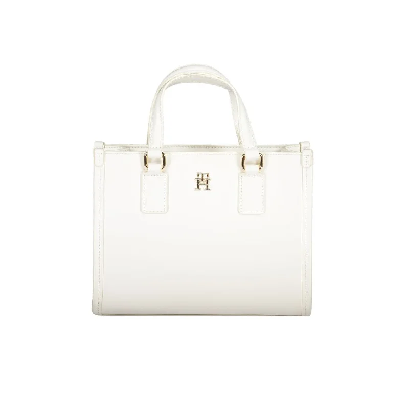 Tommy Hilfiger White Polyethylene Handbag Best Handbag Sale Of The Season