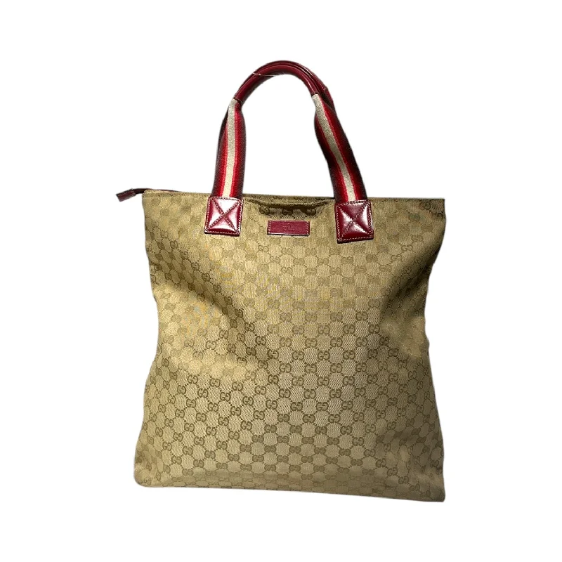 GUCCI/Hand Bag/Monogram/Cotton/BEG/Gucci Latge Canvas Tote Bag