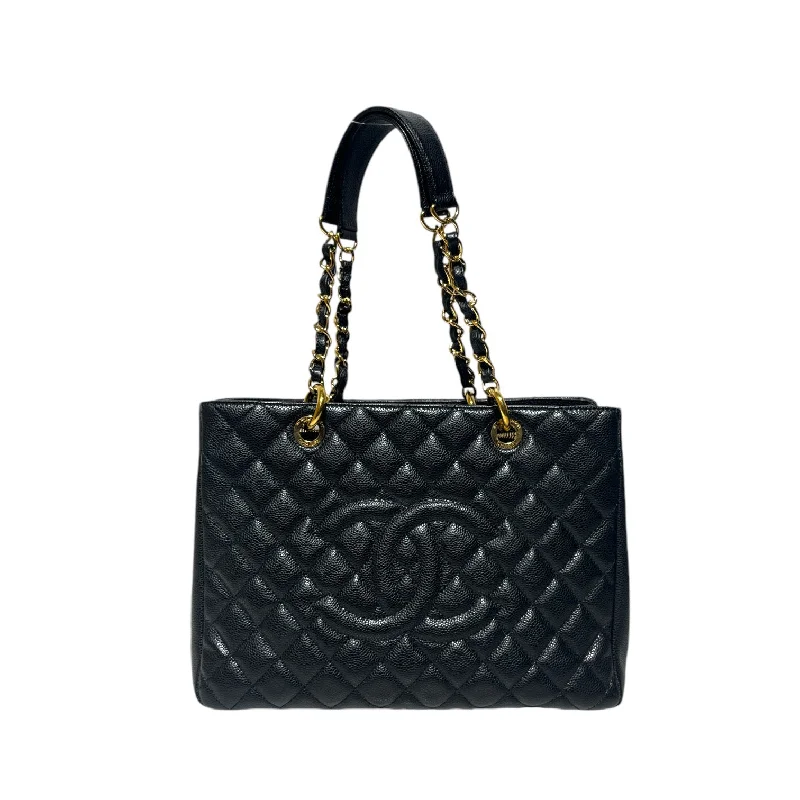 CHANEL/Tote Bag/Leather/BLK/Caviar Grand Shopper Tote